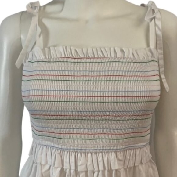 NWT English Factory White Smocked Dress XSmall - Picture 5 of 7